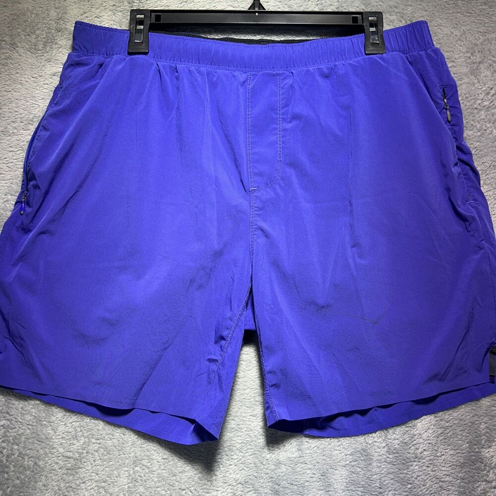 Rhone 10" Short Men L Purple Athletic Running Gym Lightweight Compression Shorts